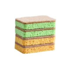 Eponge de cellulose à vaisselle - lot de 4 pièces